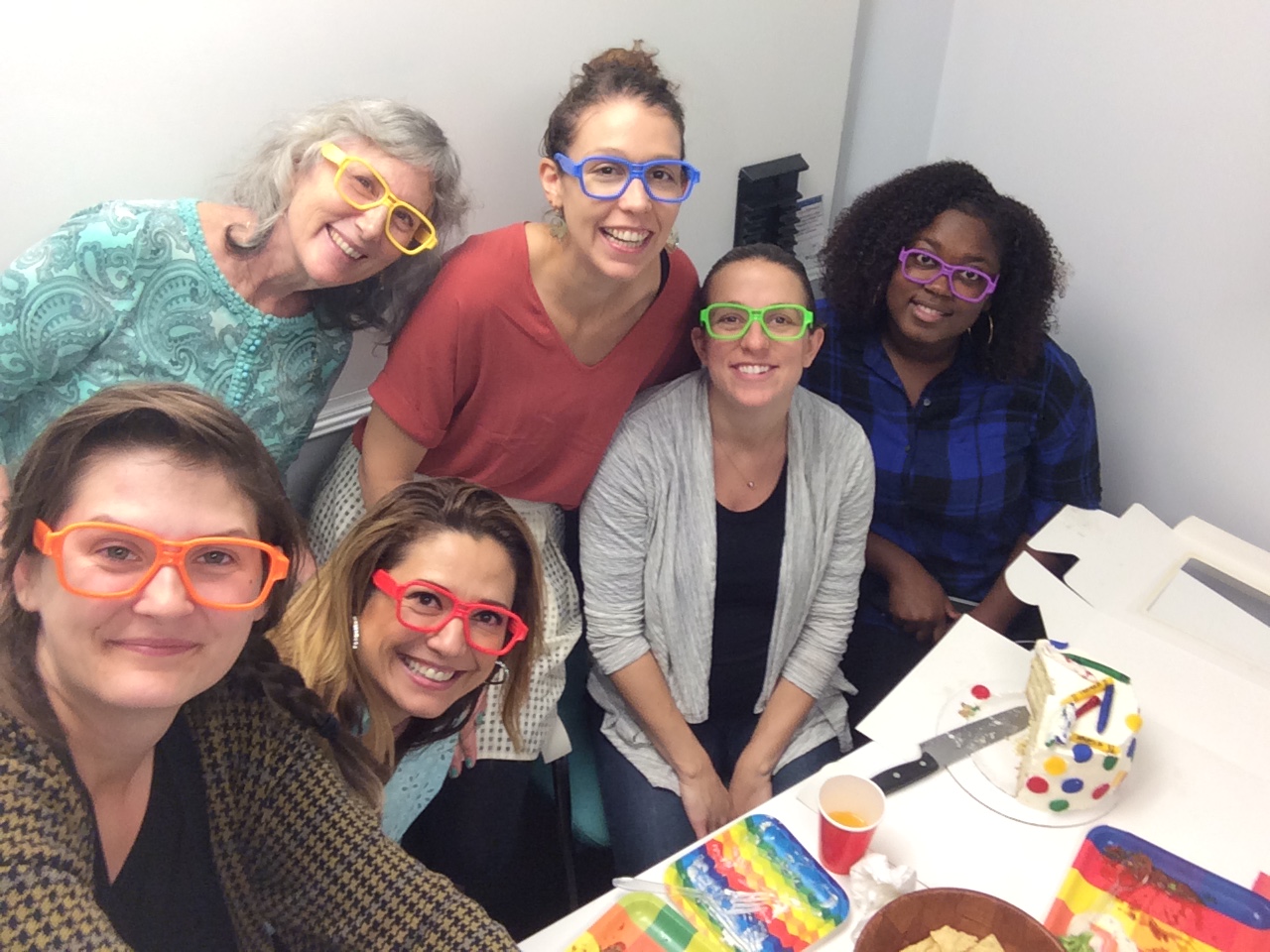 Funky glasses. Just another job perk.