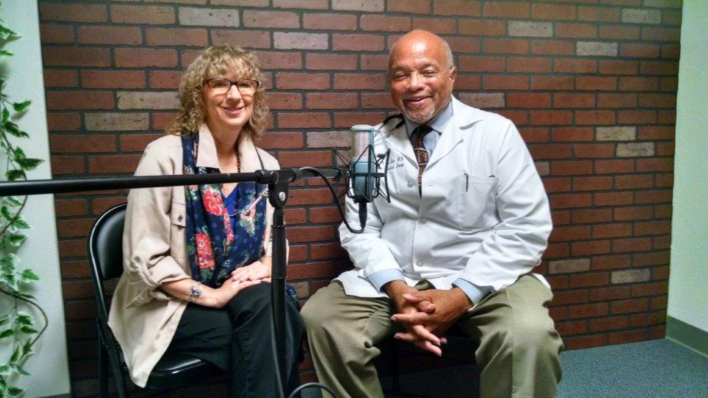 Dr. Richard O. Butcher, winner of the National Medical Association's practitioner of the year award, at our radio studio for our show on KNSJ. 