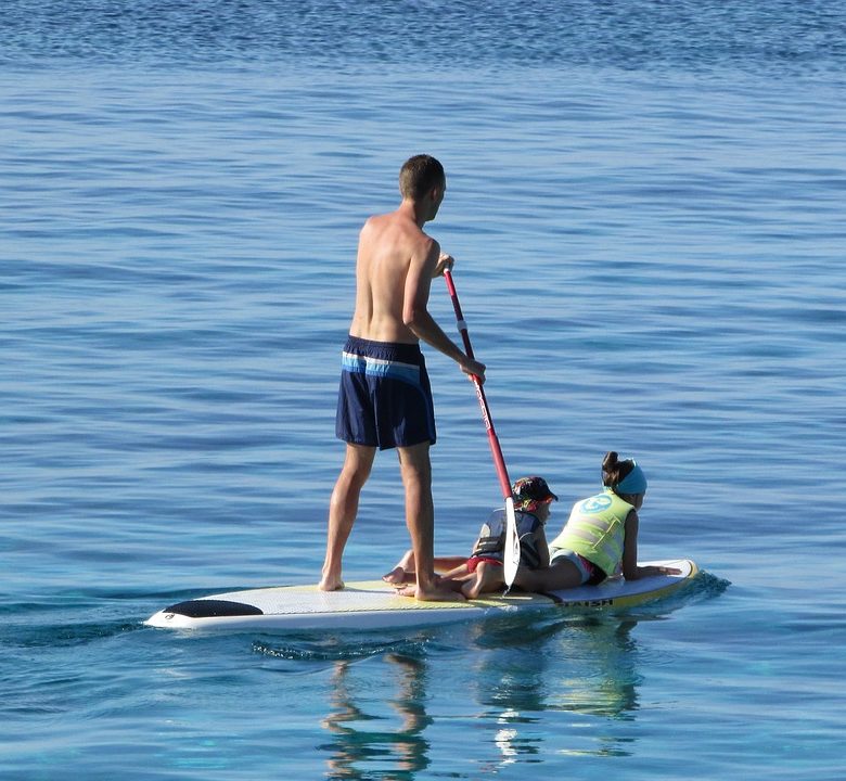 paddle boarding