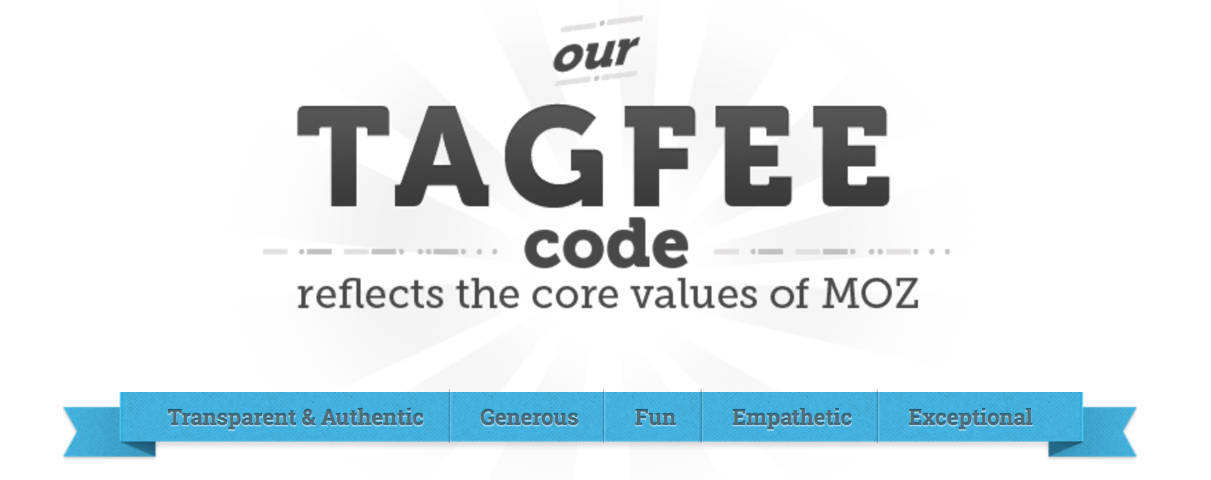 Moz's TAGFEE code begins with Transparency as a core value.